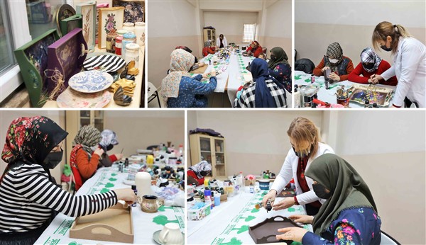 DEKORATİF AHŞAP BOYAMA KURSU YOĞUN İLGİ GÖRÜYOR