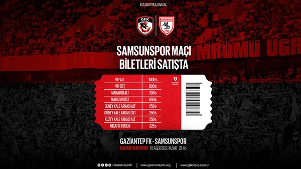 SAMSUNSPOR MAÇI BİLETLERİ SATIŞTA