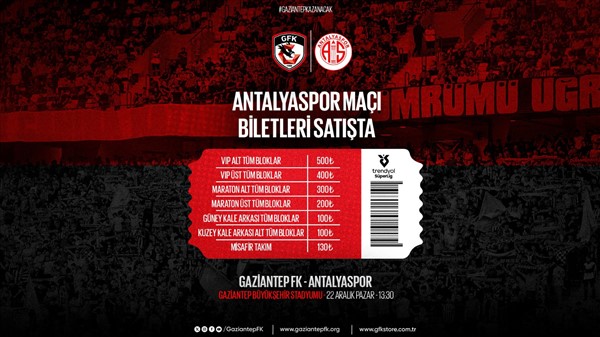 ANTALYA MAÇI BİLETLERİ SATIŞTA
