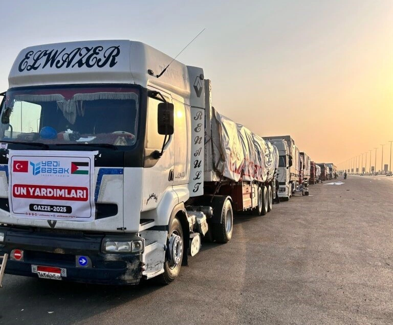 YEDİ BAŞAK GAZZE İÇİN 81 İLDEN 81 TIR YARDIM KAMPANYASI GÖNDERDİ