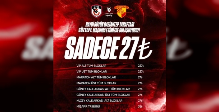 GÖZTEPE MAÇI BİLETLERİ SATIŞTA