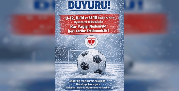 FUTBOLA YOĞUN KAR YAĞIŞI ENGELİ
