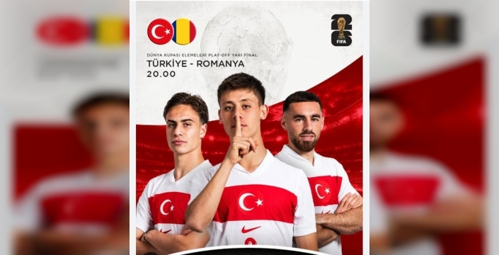 A Milli Futbol Takımı, 2026 FIFA Dünya Kupası Avrupa Elemeleri play-off turu yarı finalinde İstanbul’da Romanya ile karşı karşıya gelecek.